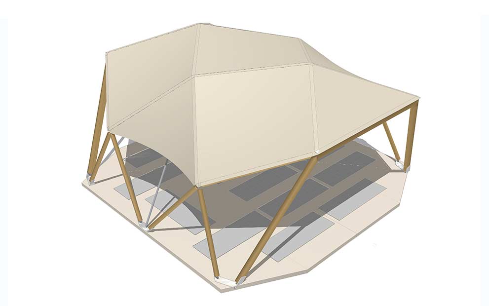 Customizable Tent in Mallorca aerial view